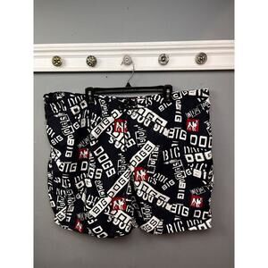 Big Dogs Swim Trunks Mens 2X Mesh Drawstring Pockets‎ All Over Print Pockets